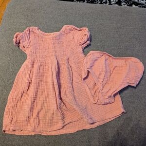 Pink Baby Dress with Bloomers